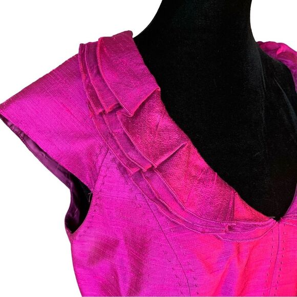 KAY UNGER NEW YORK 100% SILK Mod Mini Dress Size 6 - Picture 5 of 9